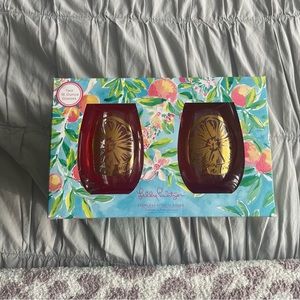 Lilly Pulitzer Stemless Wine Glasses in Fresh Squeezed
